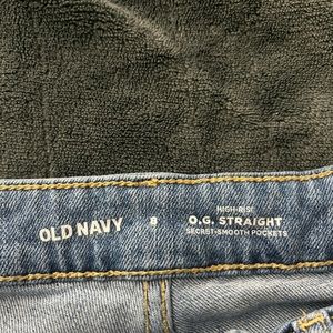 Old Navy OG Straight High Rise Distressed Jeans
